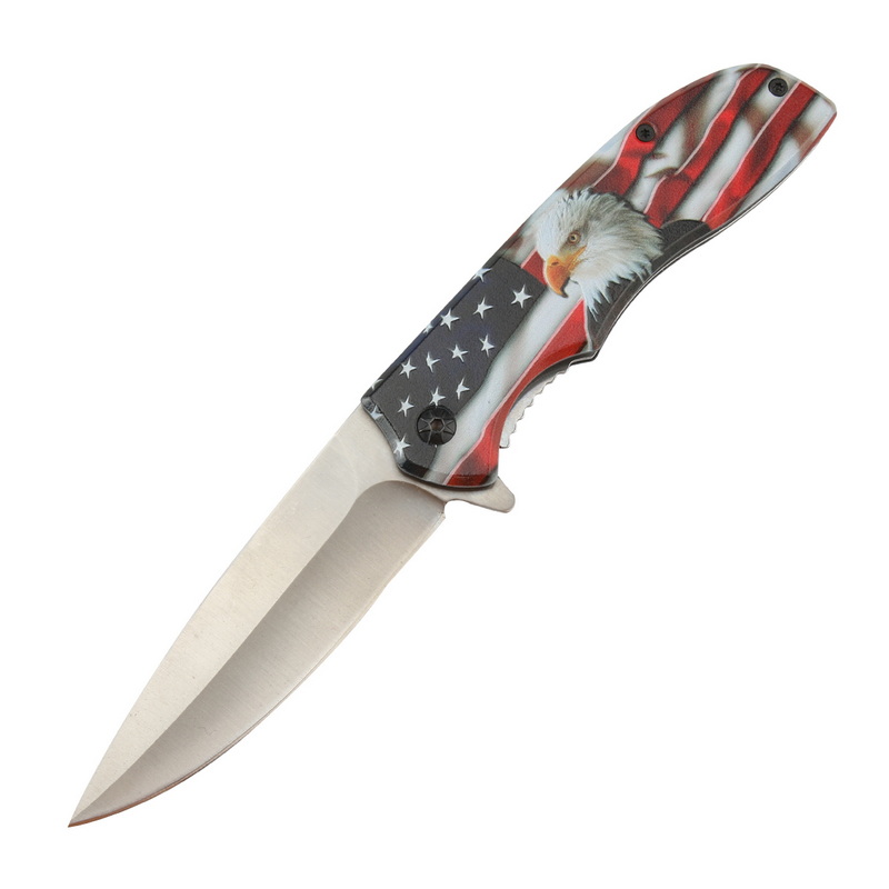 PK-1076 New Fixed Blade 3D Printing Handle Camping Knife Mini Steel Pocket Hunting Knife