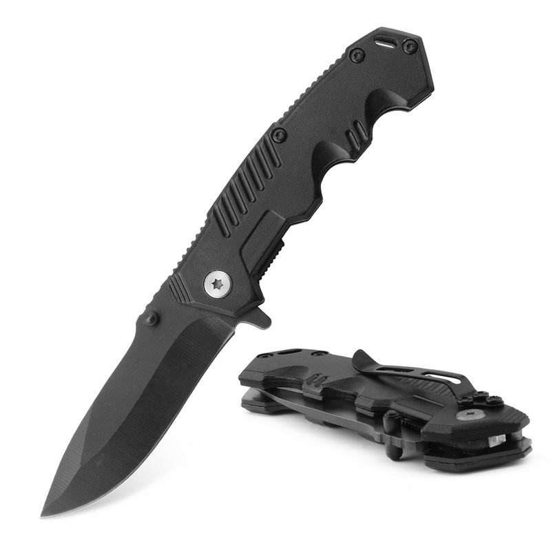 Black Outdoor Folding Pocket Knife