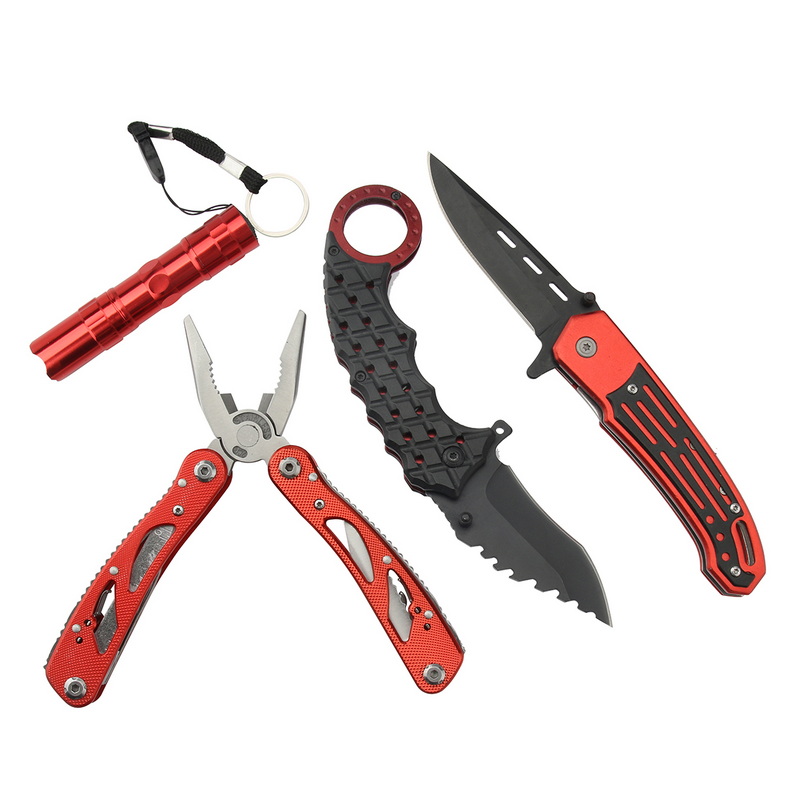 Red Color Survival Tools Set