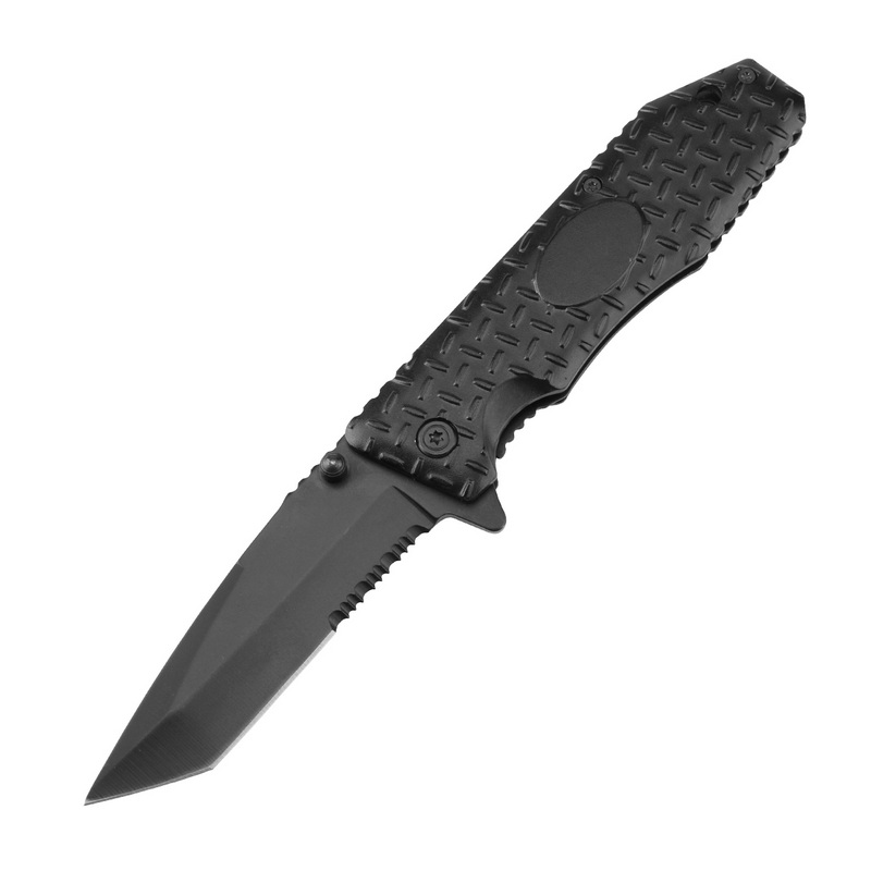 Black Coating Plastic Handle Pocket Knife