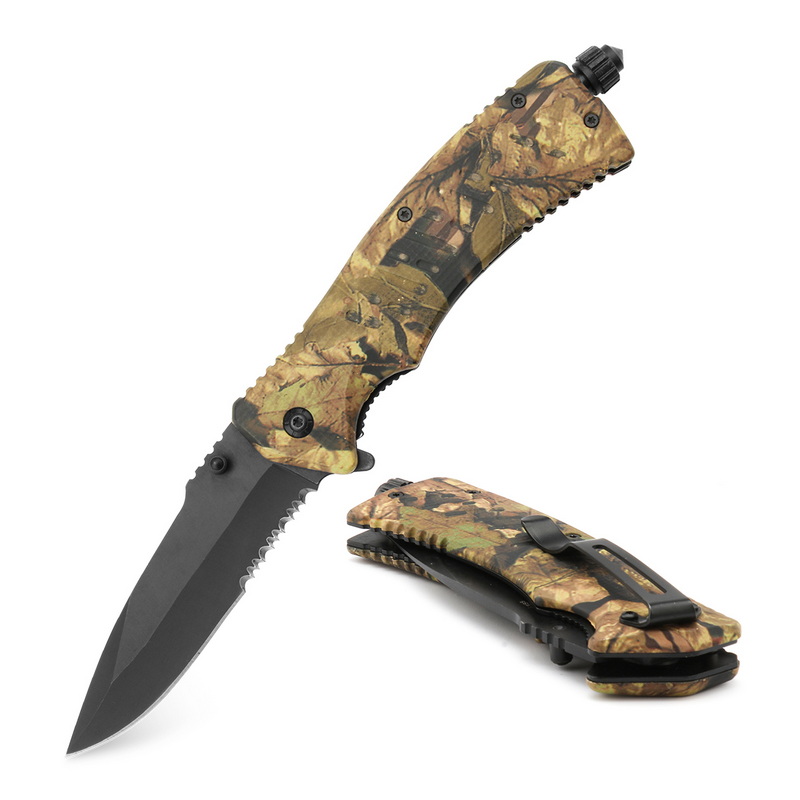 Sharp Camouflage Folding Knife