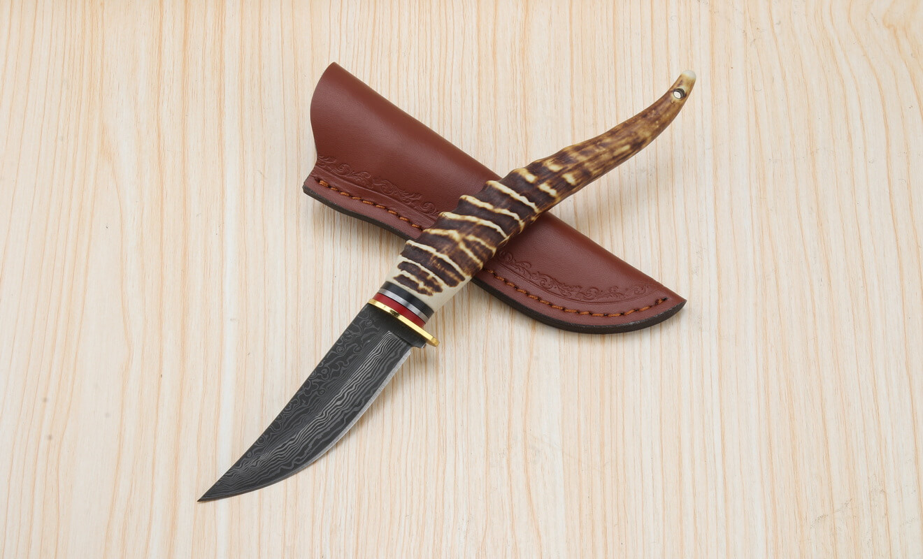 Outdoor Knife With Bone-Like Handle