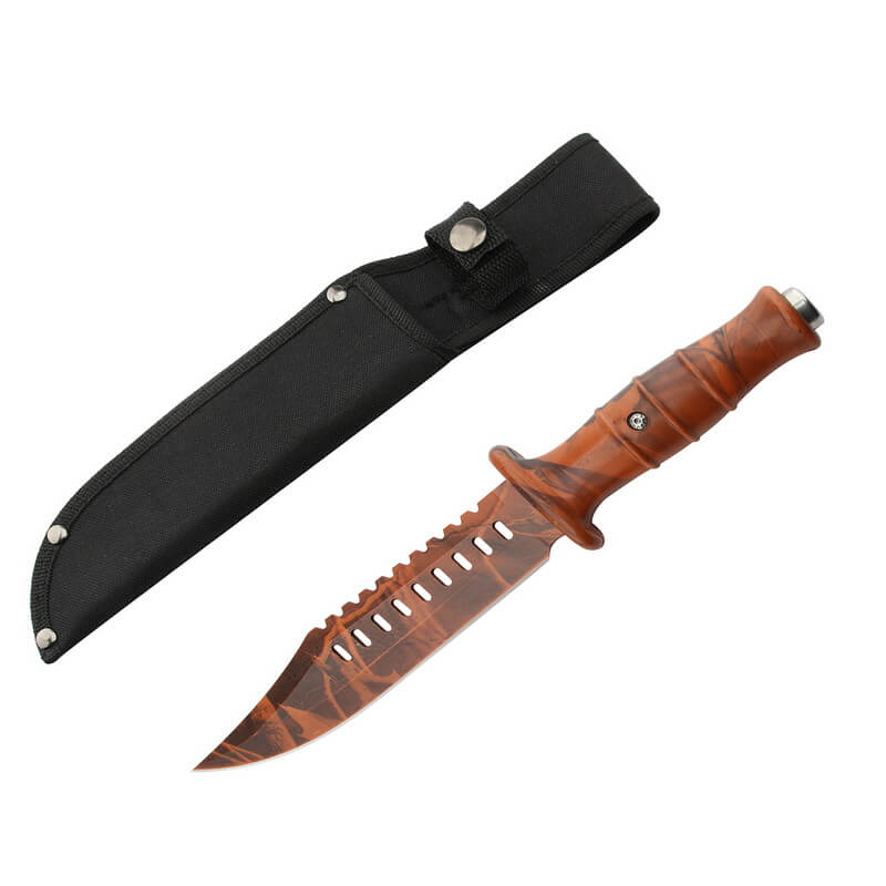 HT-8869 Personalized Tactical Outdoor Straight Knife Self Defense Hunting Knife