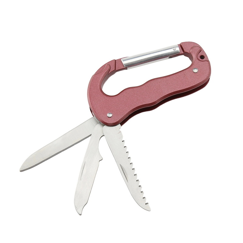 MT-1102 Outdoor Camping Hiking Hunting Small Tools Knife Carabiner Climbing Karabiner Multi Tool