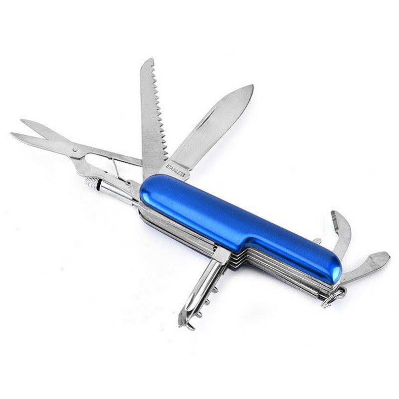 MT-1082 Custom Logo Stainless Steel Outdoor Folding Utility Knife Camping Multi Function Survival Tool