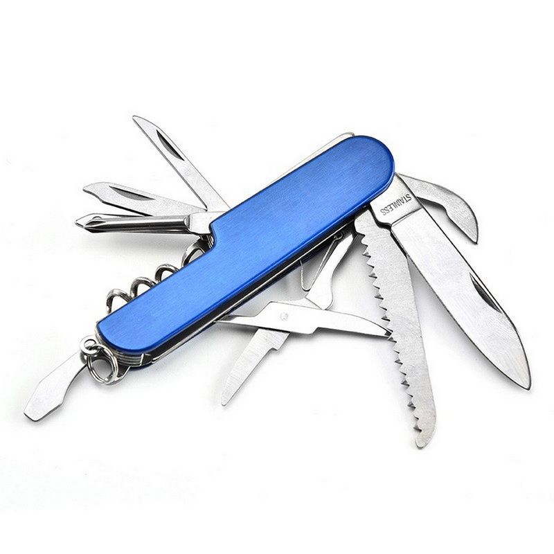 MT-1081 Custom Logo Swiss Multifunctional Pocket Knife EDC Multi Hand Tools Outdoor Utility