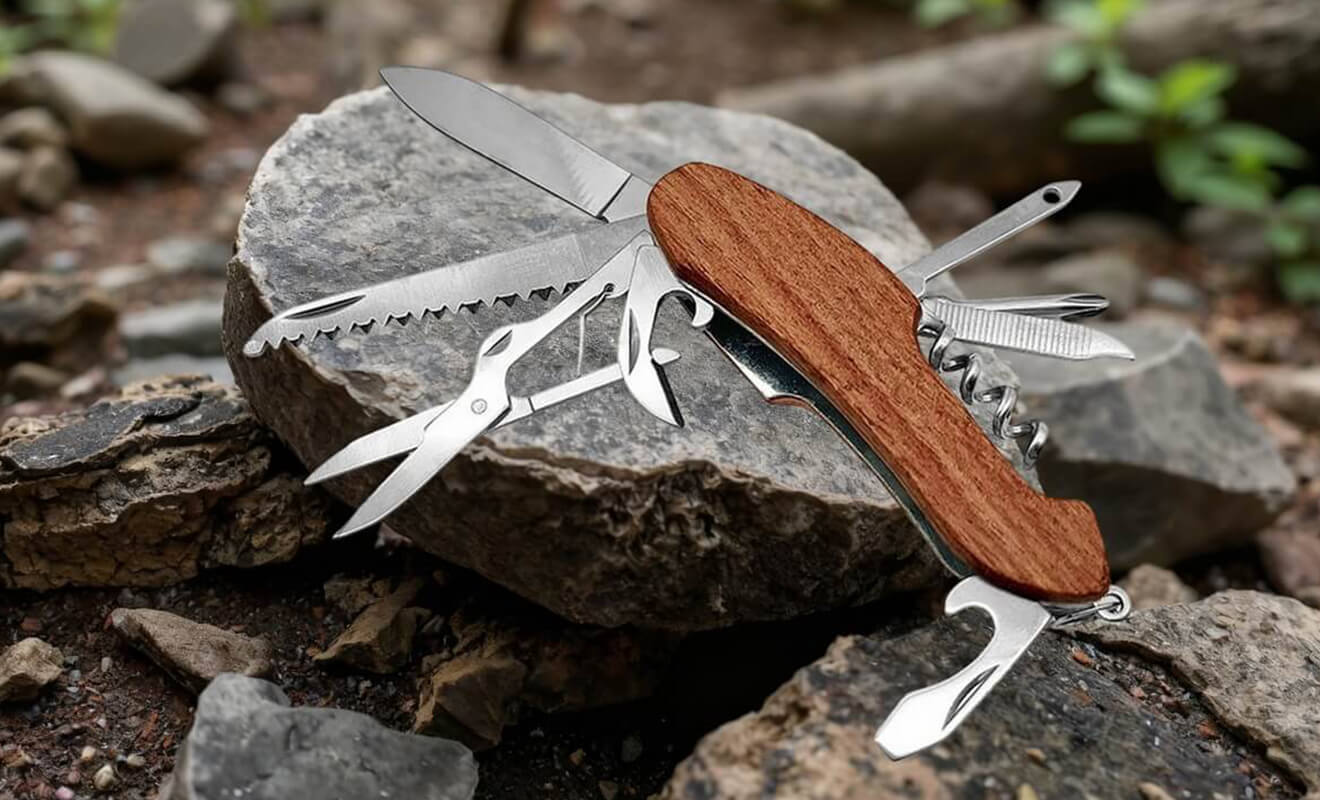 Wooden handle multi-tool: The all-purpose gadget in your pocket